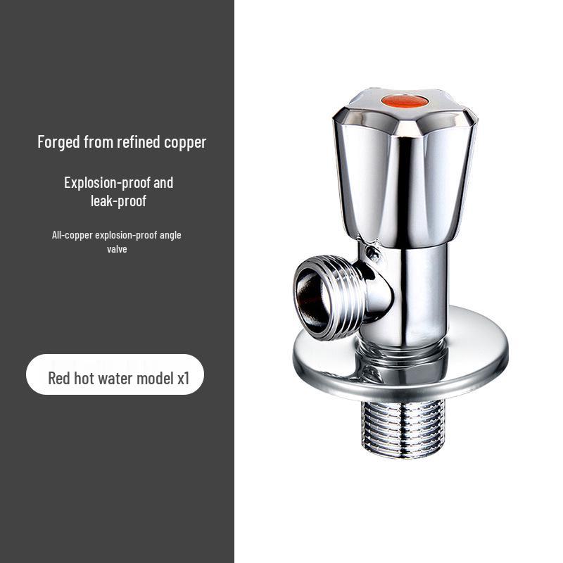 Stainless Steel High-Flow Submersible Angle Valve - Hot/Cold Universal Ball Stop Valve for Boats and Homes