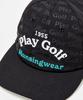 [Munsingwear] Cap with Logo Print, 3D Embroidery, Sweat-wicking, Quick-drying, One-touch Buckle, Golf, MG5SCP20M, Men's, BK00 (black)