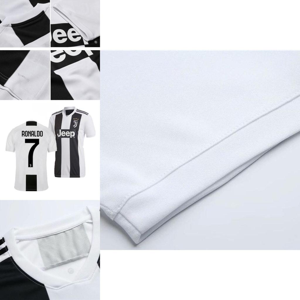 Juventus Ronaldo Cristiano Home Shirt Football Whiteblack Color 2018 2019 Seria