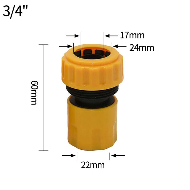 Garden Hose Quick Connector 1/2 3/4 3/8 1 Inch Pipe Tap Coupler Stop Water Connector 18/16mm Repair Joint Irrigation Pipe System