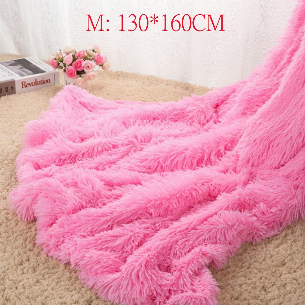 Super Soft Long Shaggy Fuzzy Fur Faux Fur Warm Elegant Cozy With Fluffy Sherpa Throw Blanket