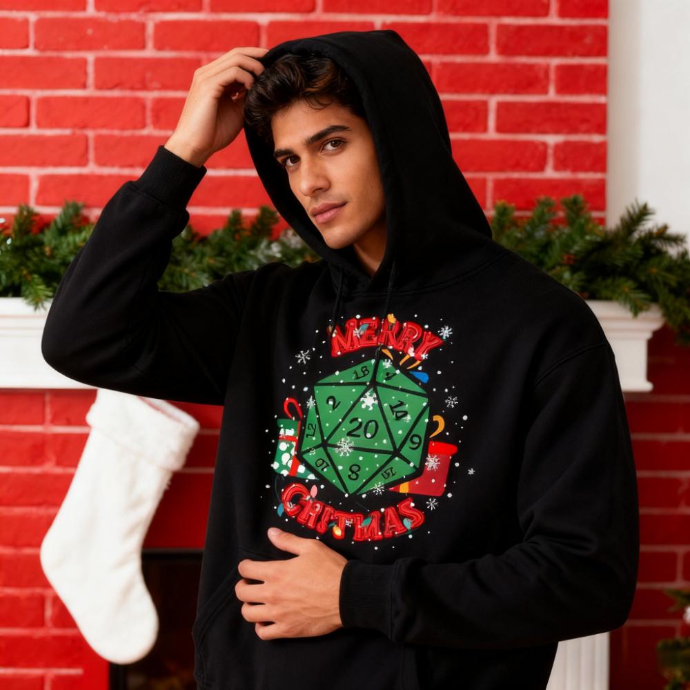 Merry Critmas DnD Game Funny Clothing Dnd Gift Hoodies Dungeons and Dragons Present Rpg Lover Apparel Men Women Streetwear