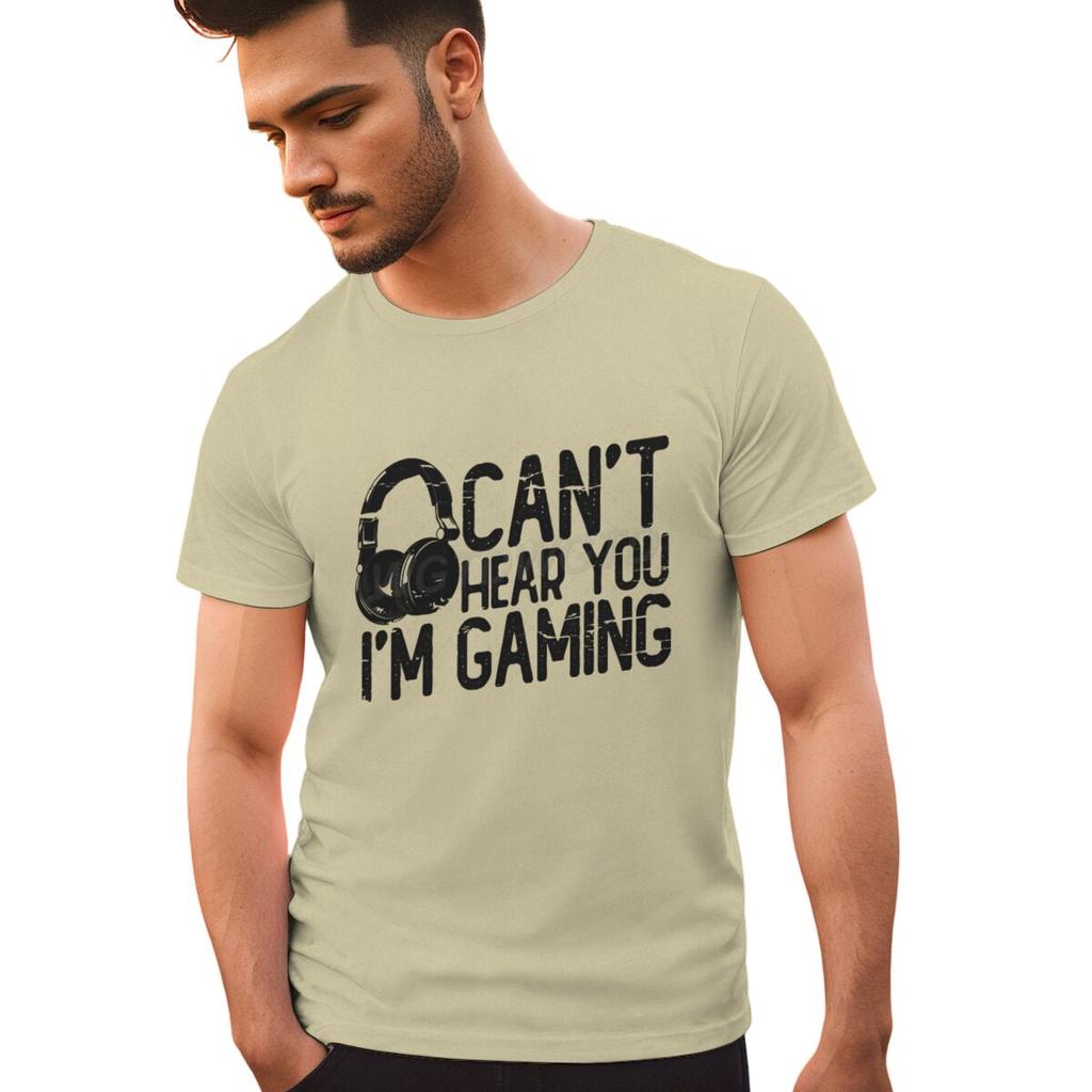 Vintage Gamer Tee Short Sleeve Casual Tee Cant Hear You Im Gaming Graphic Tee Funny Gift for Gamer Funny Gamer Fashion Tops