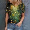 Tricou de damă la modă imprimat 3D, de vară, respirabil, casual, versatil