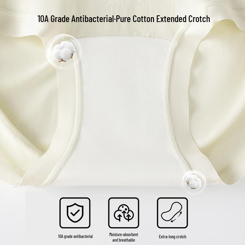 GUJIN Women's Antibacterial High-Waist Tummy Control Briefs