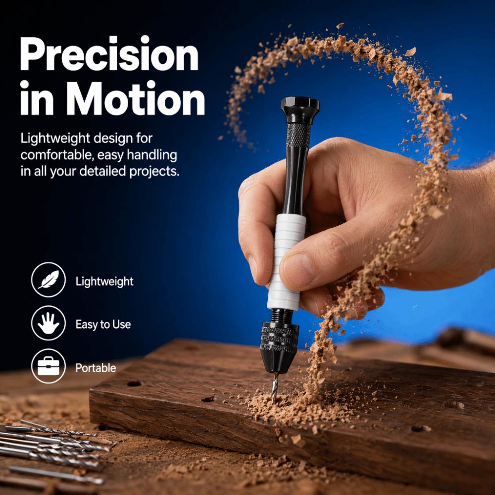 48PCS High Speed Steel Pin Vise Hand Drill HSS Micro Twist Bits Mini Hand Drill  Plastic Models