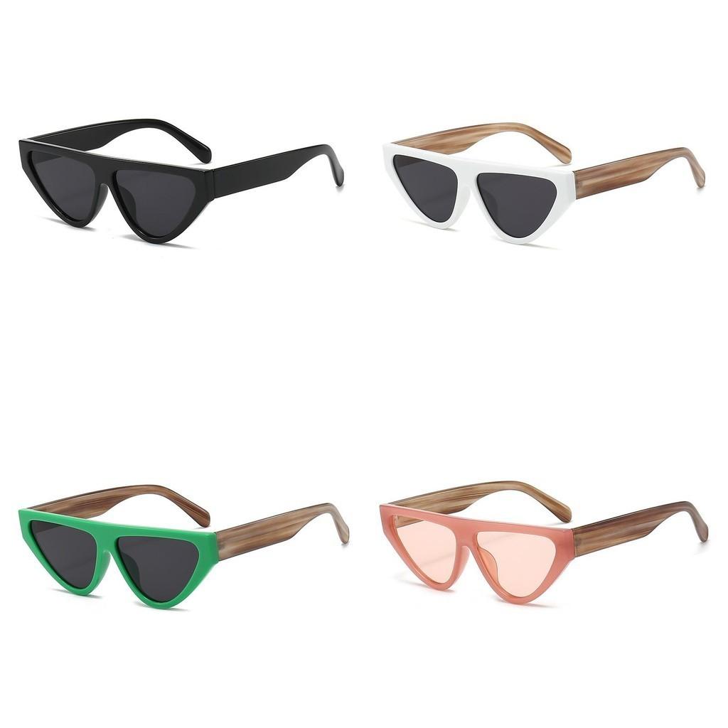 Neymar Style Triangle Cat Eye Sunglasses Vintage Color-block Uv400 Shades Men