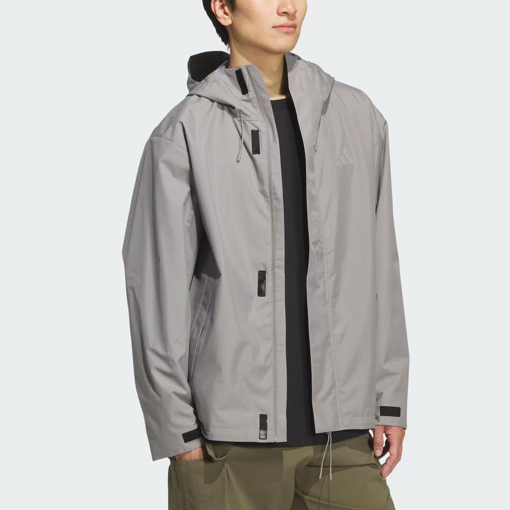 Adidas Casual Jackets Unisex Pure Ice Gray Hooded Moderate Other KF5232