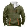 Men's Solid Color Zipper Pocket Zipper Sweatshirt Jacket Men's Sports Large Size Casual Sweatshirt Jacket