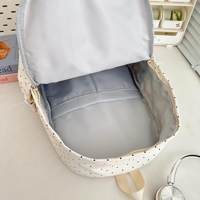 Polo Dot Printed Backpack Women's Large Capacity Backpack Student Schoolbag