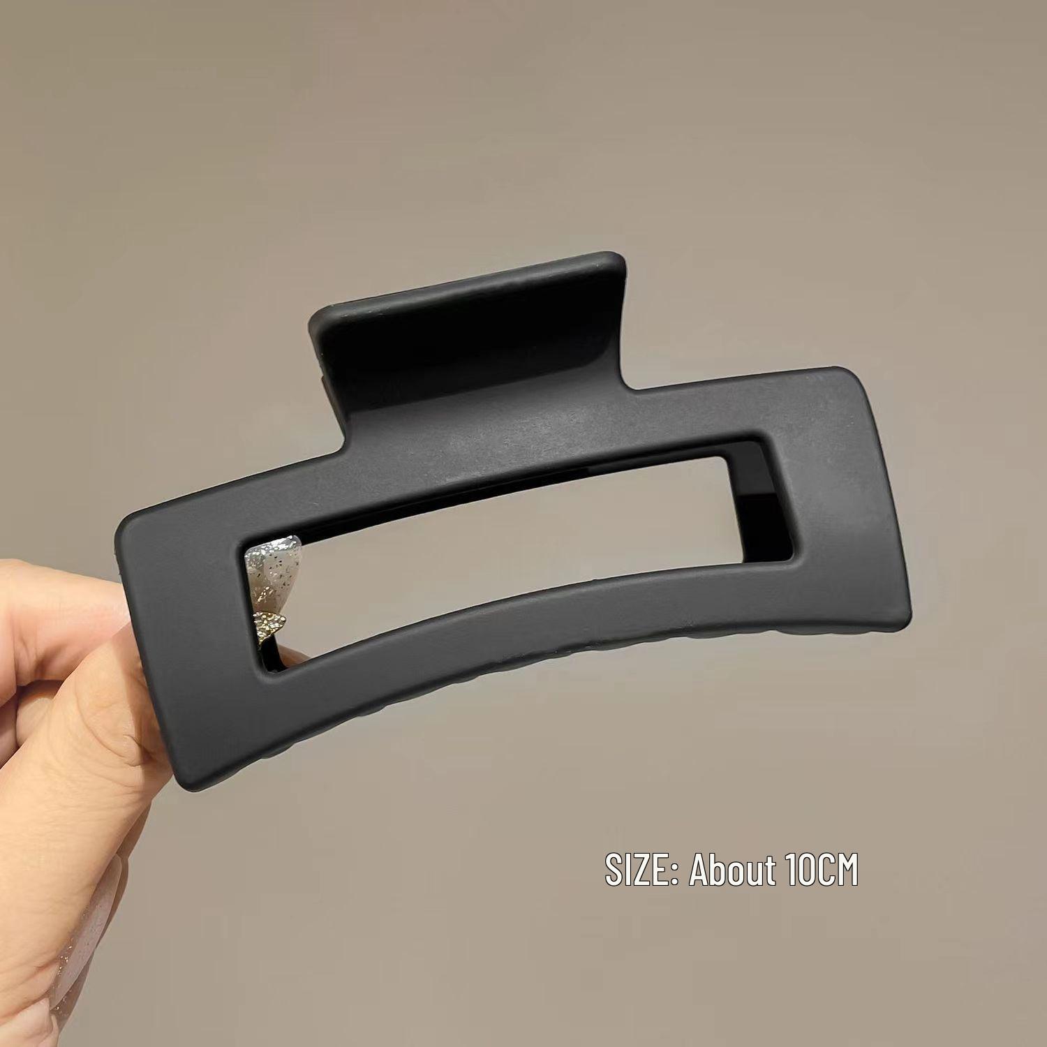 Matte Square Hair Clip for Women, Medium Size Claw Clip for Thin Hair, 10.5cm Shark Clip