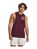 UA PJT ROCK LC BSR TANK Dark Maroon Mesa Yellow XXL