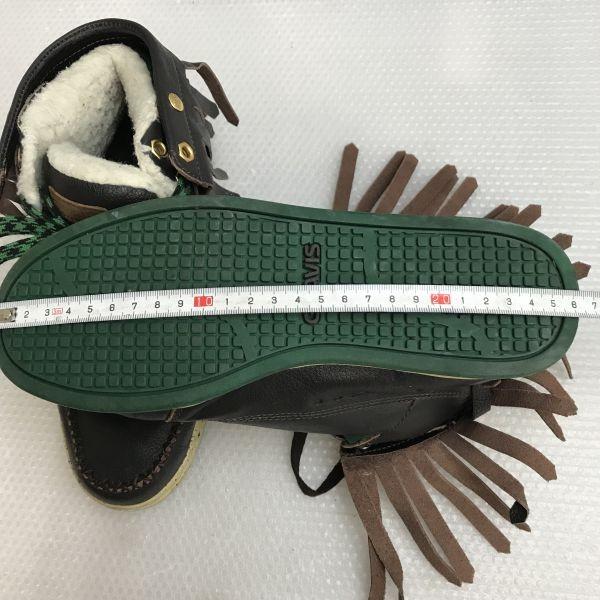 Gravis Kurze Stiefel mit Fransen Innenfutter aus Boa Damen 24.0 Dunkelbraun High-Cut Sneaker(GEBRAUCHT)