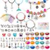 DIY Kids Crystal Bead Bracelet Kit With Small Box 1.5cm Height 66-162pcs Sweet Fruit Flower Design