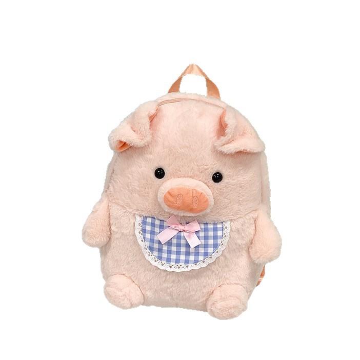 Schoolbag Cute Piggy Plush Backpack Female 1011 New Cartoon Soft Girl Versatile Student Schoolbag Backpack
