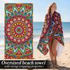 Serviette de Plage Surdimensionnée en Peluche Absorbante Légère de Luxe | Propriétés d'Enveloppement Solides, Convient Pour le Sport, la Natation