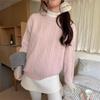 A Gentle Round-neck Braided Pullover Sweater for Women, A New Loose and Soft Knitted Top for Autumn and Winter