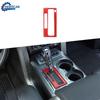 Center Gear Shift Panel Cover Trim for Ford F150 2009-2014 Red Soft Carbon Fiber
