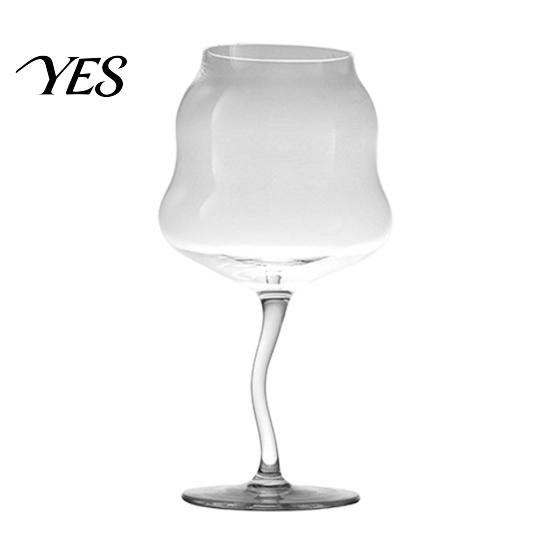 Bicchiere Tazza Calice Curvo con Base a Piede, Tazza Onda, Bicchieri Decorativi Creativi per Cocktail, Tazza con Base a Spirale Novità Strumento Calice da Bar per Vino Cocktail