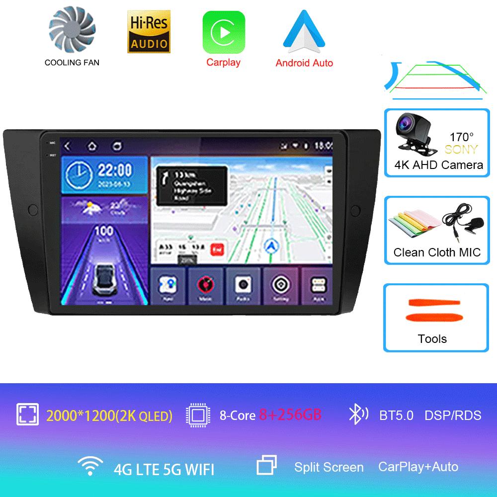 Android14 Carplay Auto For BMW E90 E91 E92 E93 3 Series Multimedia Car Radio Player WIFi+4G No 2din DVD Stereo Head Unit GPS DSP