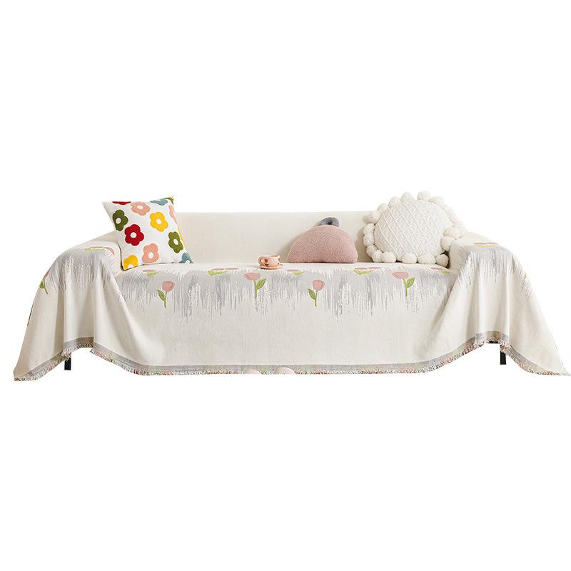 Chenille Sofa Towel Four Seasons Universal Internet Celebrity Sofa Cover Cute Refreshing One-Piece Sofa Cushion Sofa Cover Cloth