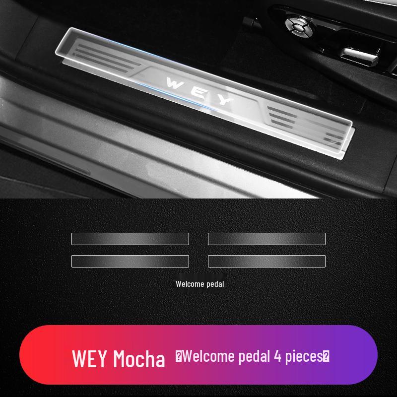 Wey Lanshan Mocha Latte Door Sill TPU Transparent Protective Film