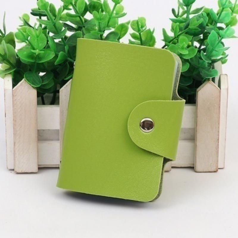 24 Kartenfächer Herren Damen Leder Kreditkartenetui Kartenhalter Geldbörse Visitenkarte