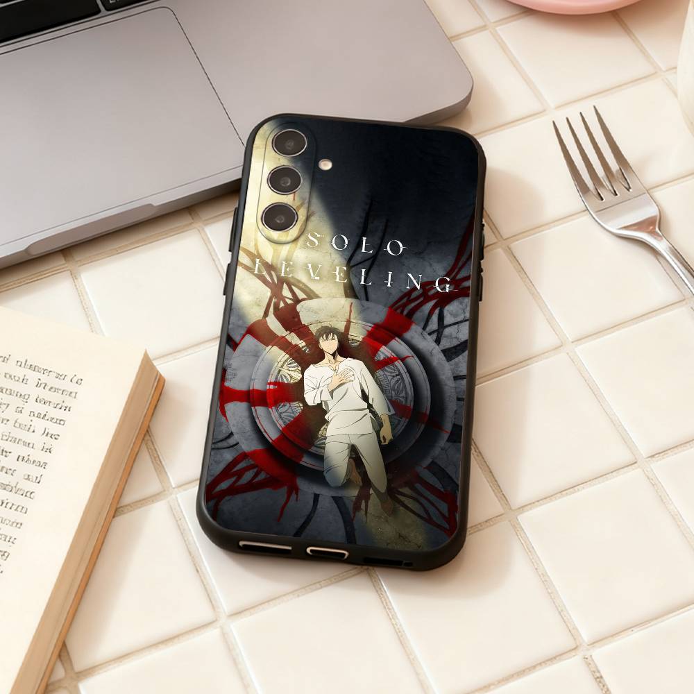 Anime S-Solo L-Leveling phone Case For Samsung Galaxy A73,A72,A71,A70,A53,A52,A51,Others Soft Black Shell