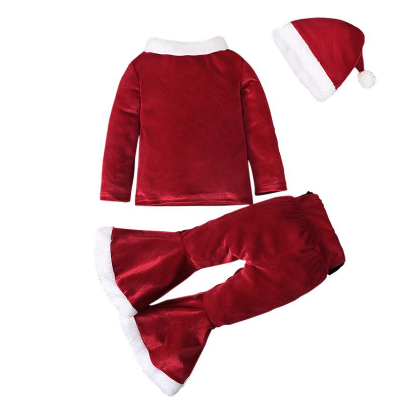 Green Girls Christmas Costume Festival Santa Clause Toddler Kids Baby Clothing Set Fancy Party Outfit
