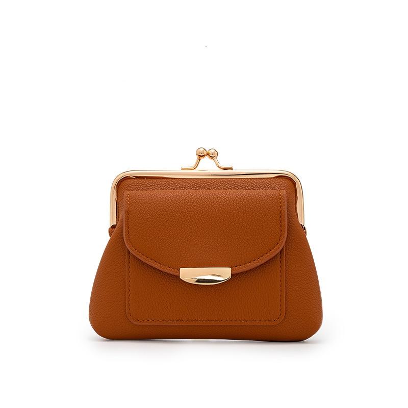 Lychee Pattern Buckle Wallet Fashi Women Short Coin Purse Retro Card Bags Large Capacity Multi Card Pocket Ladies Mey Clip