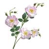 Artificial Chinese Rose Flower with Leaves UV Resistant Fake Silk Flower Wedding Party Table Centerpiece Indoor Outdoor Faux Bloom Decoration