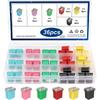 36Pcs For Jcase Fuse Car Fuses Assortment Kit Automotive Low Profile Box Shaped Micro Cartridge Fuses