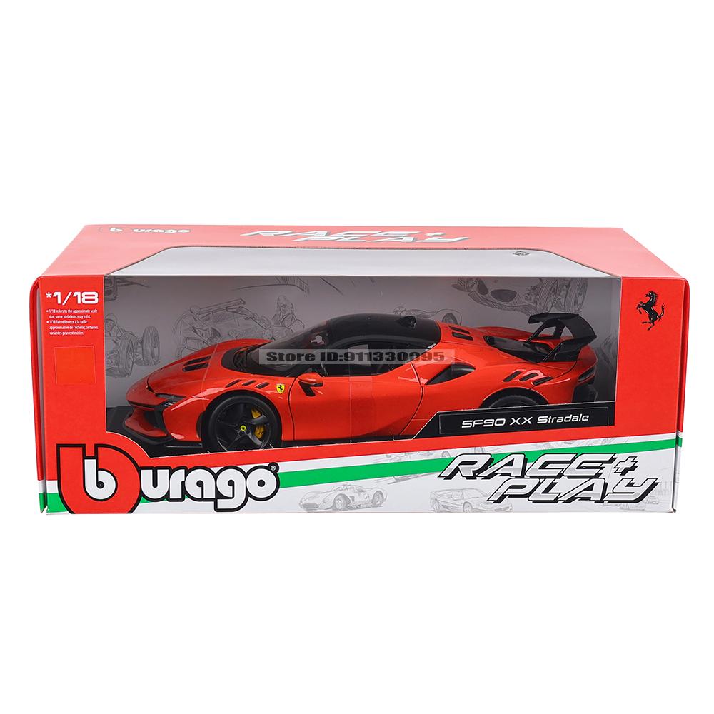GCD2 Bburago 1:18 Ferrari SF90 XX Stradale 296GTB FXXK EVO SF90 SP1 MONZA racing model simulation car model alloy car toy collection