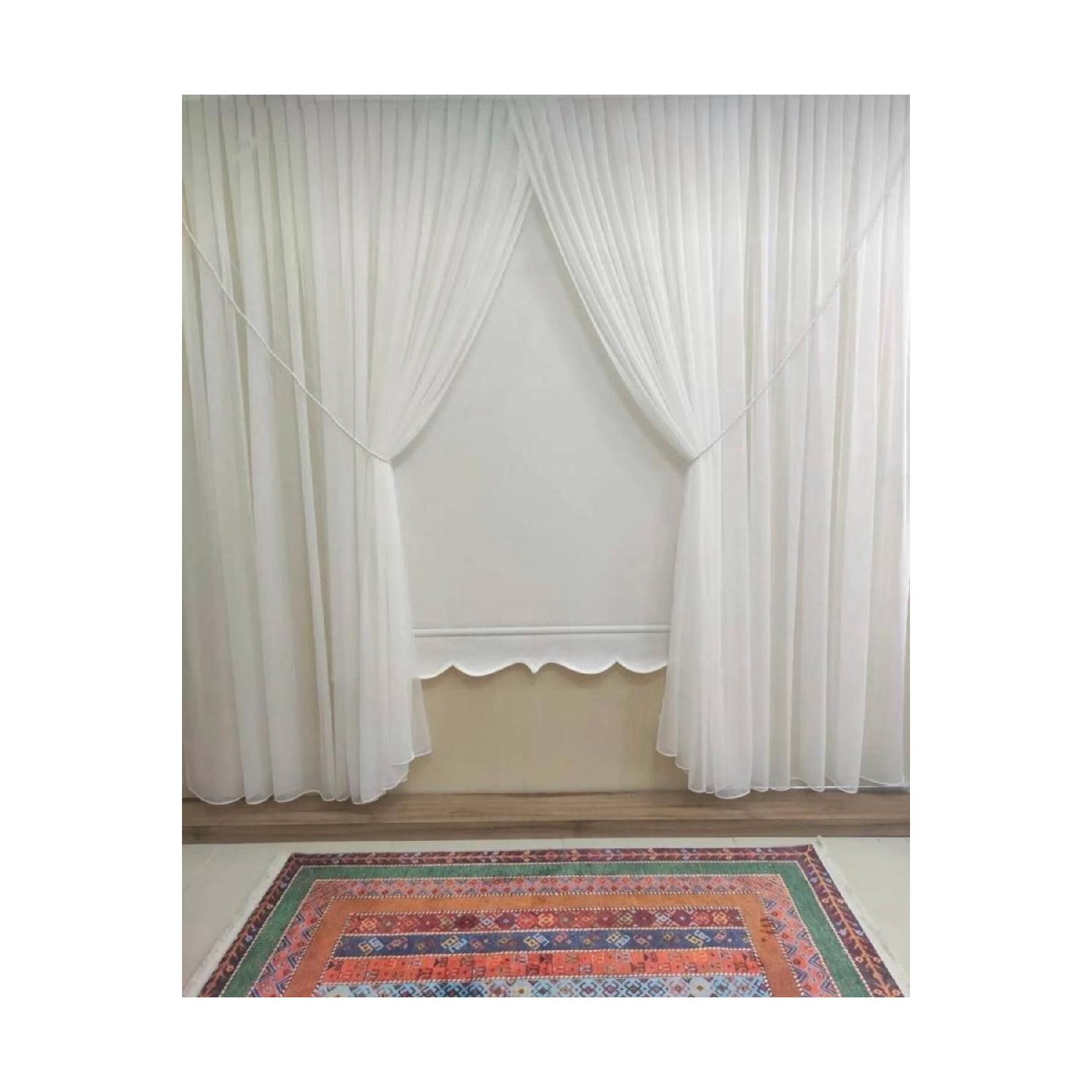 

False Double Breasted Rope Included Close Pleat 1x3 20 cm білий