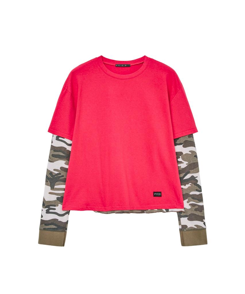 Chindaun Mehrlagiges T-Shirt (rot)
