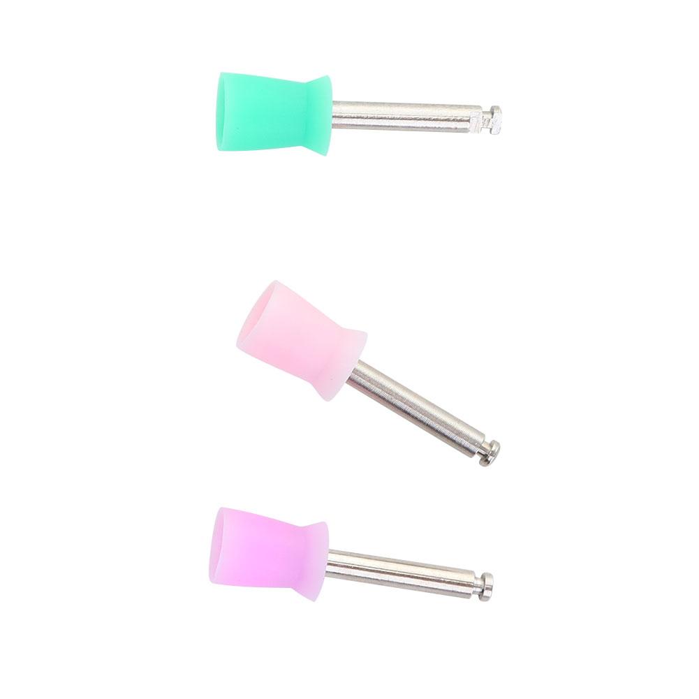 100Pcs Rubber Steel Dental Polishing Cup Mixed Color Polisher with Storage Box