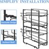 2 Pcs Cola Can Storage Rack 4 Layer Stackable Refrigerator Beer Beverage Can Organizer Non-slip Kitchen Dispenser Holder