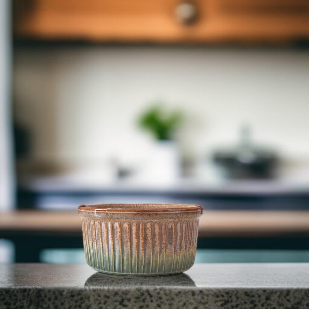 Creme Brulle Bowl Ceramic Muffin Dessert Baking Tray