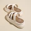 Small man with thick soles and two sandals for women to wear outside 2025 summer new fairy wind heightening slippers muffin beach shoes