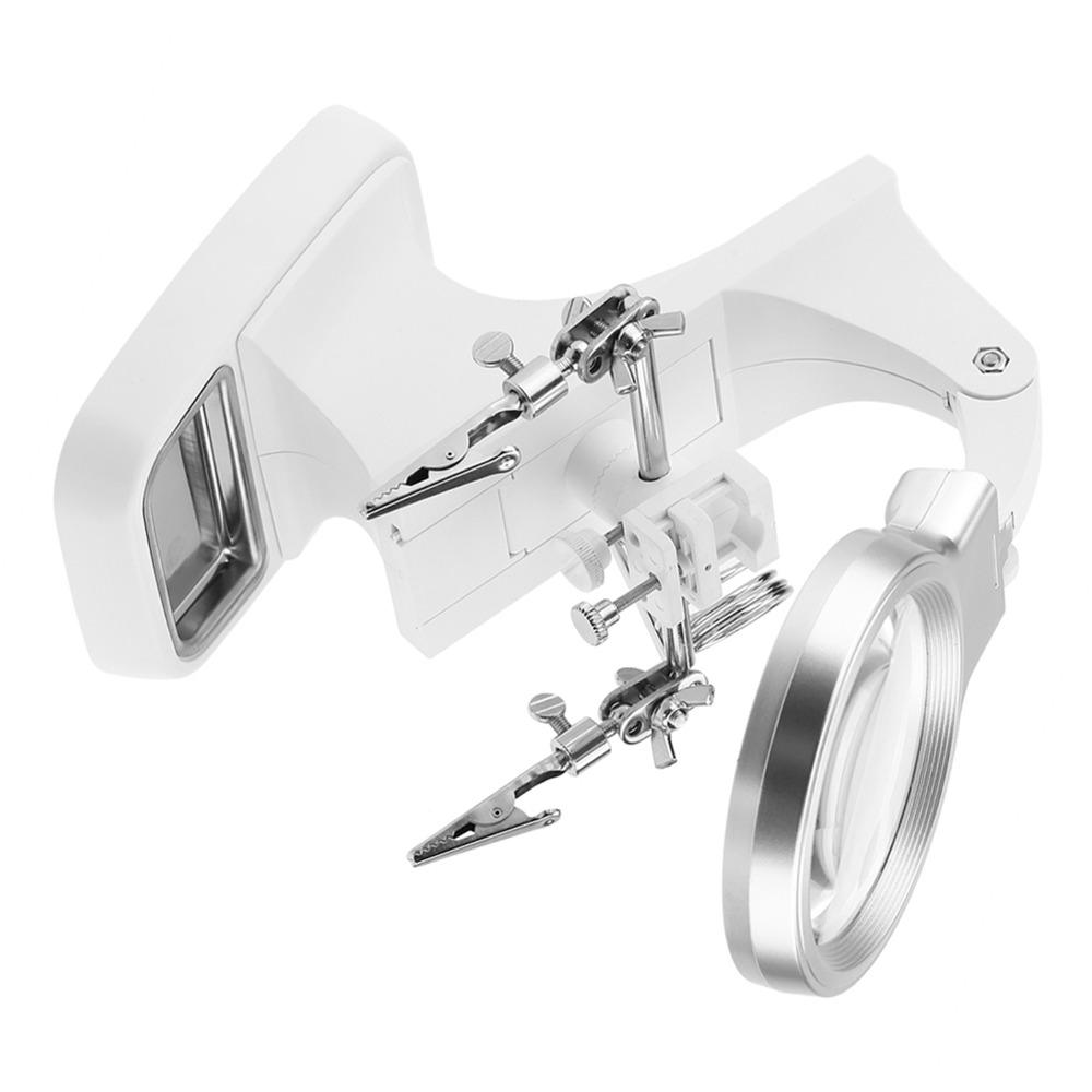 360° Rotating Repair Tool Super Bright LED Light Magnifying Glass for 3X/4.5X Circuit Board