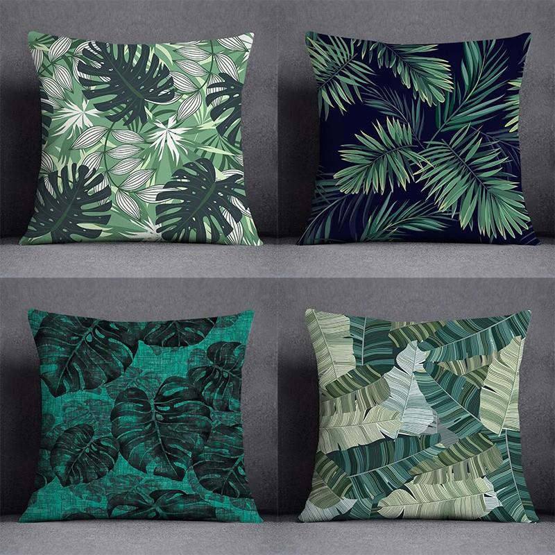 Federe per Cuscini con Fantasia di Foglie Tropicali Esotiche Federa per Cuscino Adatta per Divano Camera da Letto Auto
