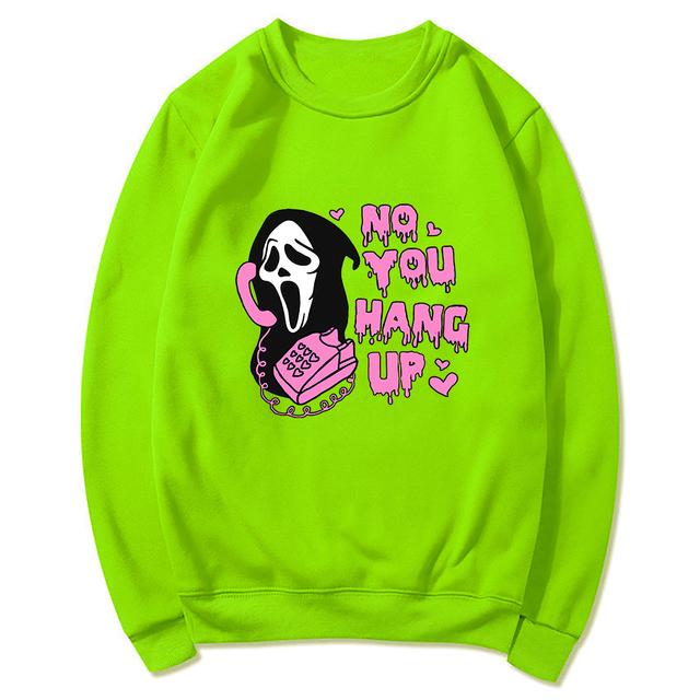 No You Hang Up Hettegenser Dame/Herre Estetisk Streetwear Bokstaver Print Hettegensere Unisex Høst Vinter Halloween Hettegensere Topper