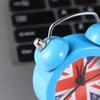 1Pcs Mini Union Jack Alarm Clock Desktop Bedside Clock for Students Home Dorm Room Decor Silent Movement Premium Material