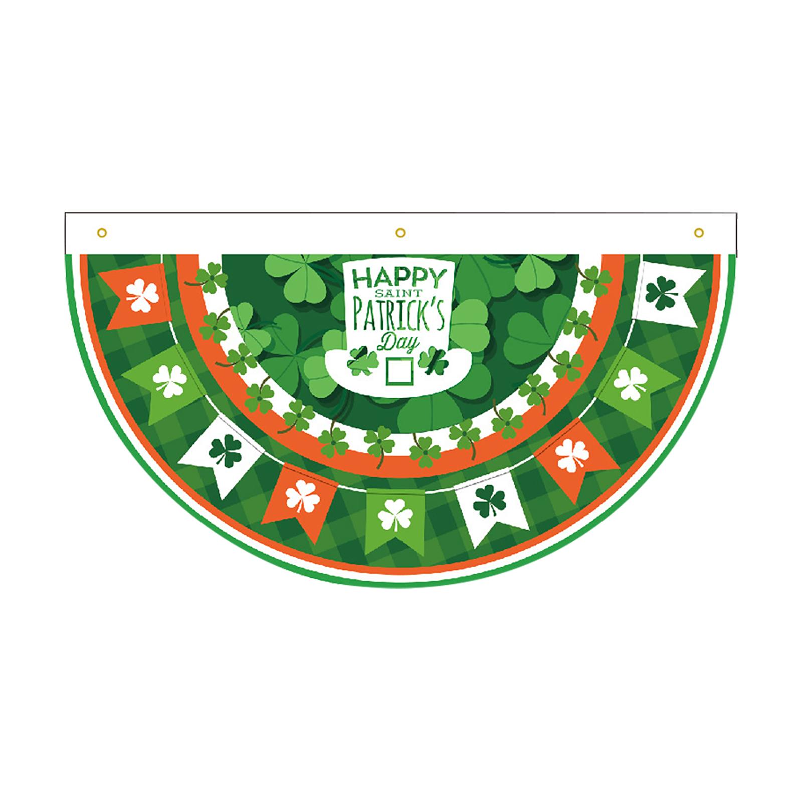 

Semi-circular Fan-shaped Polyester Party/festival Patio/garden Flag One Size