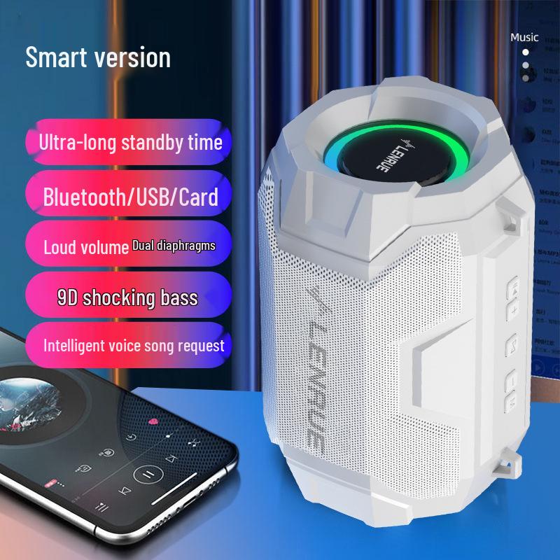 Prenosný Bluetooth TWS reproduktor s basovým reproduktorom - Kompatibilný pre vonkajšie použitie/domáce kino
