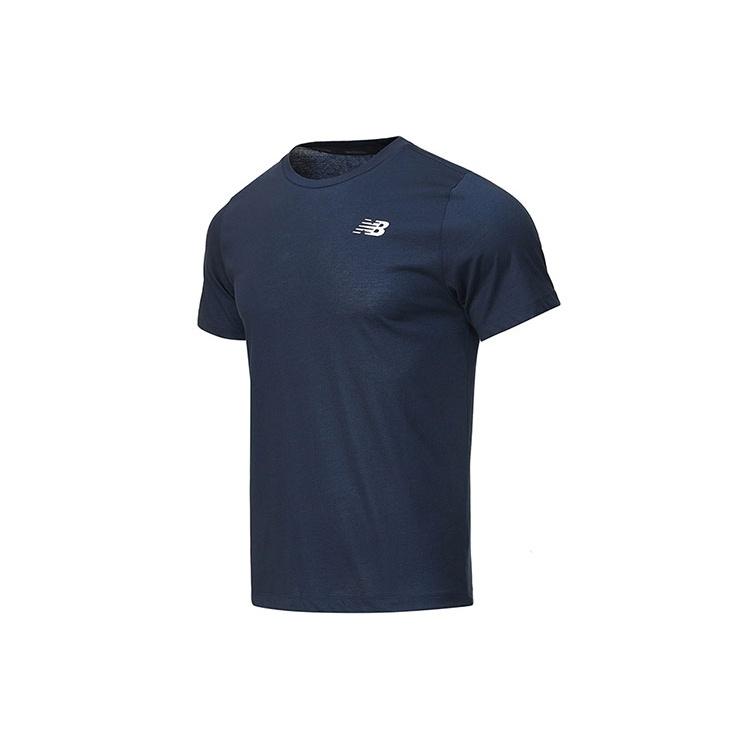 New Balance Impact Run Short Sleeve T-Shirt Asia Sizing Blue Men s AMT11070-ECL XXL