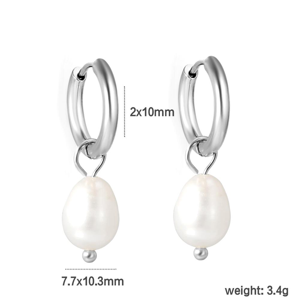Freshwater Pearl Pendant Earrings for Girls, Sweet Party Style Light Luxury Fashion INS Jewelry, Premium Birthday Gift
