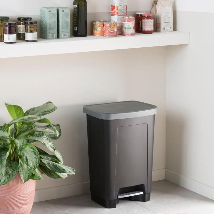 Poubelle à pédale Eco. 50 litres - Noir