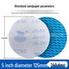 5" Diamond Flocked Sandpaper, 4" Round Self-Adhesive Anti-Clog Polishing Sheet for Wood and Wall.