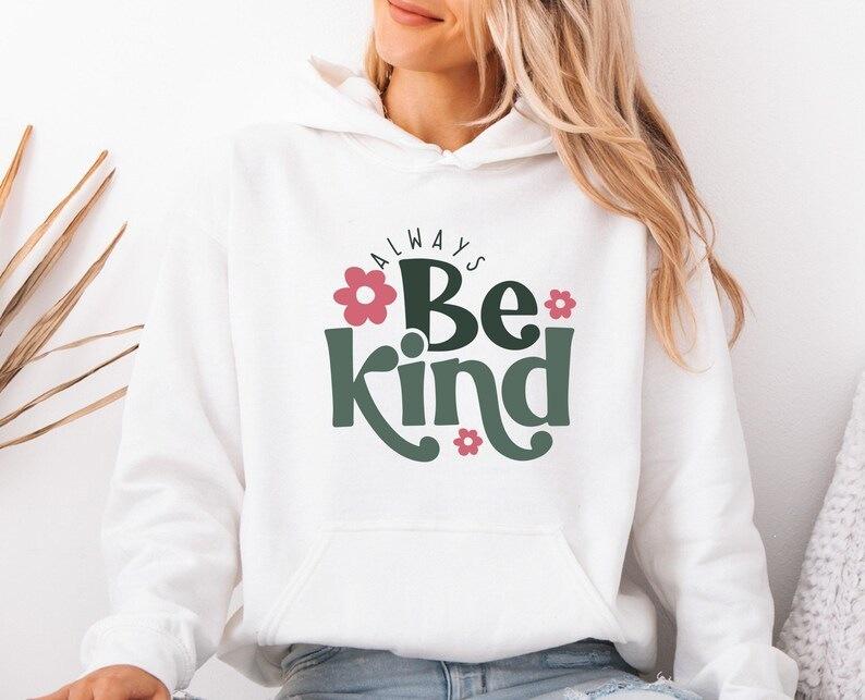 Autumn And Winter, Kind Inspirational Letters, Printed Long-Sleeved Tops, Trendy Fashion Women'S Hooded Sweater